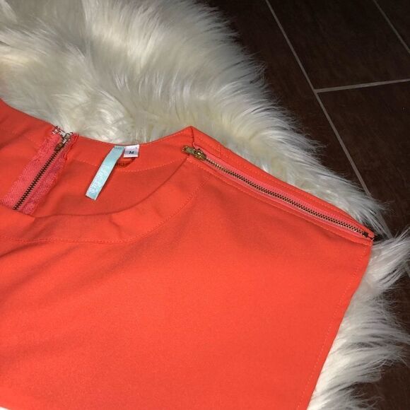 LuLus Flying Tri-Colors Coral Block Dress sz med - Picture 5 of 11